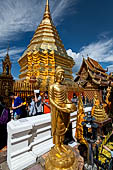 Chiang Mai - Wat Phra That Doi Suthep. The gilded chedi glittering in the sun. 